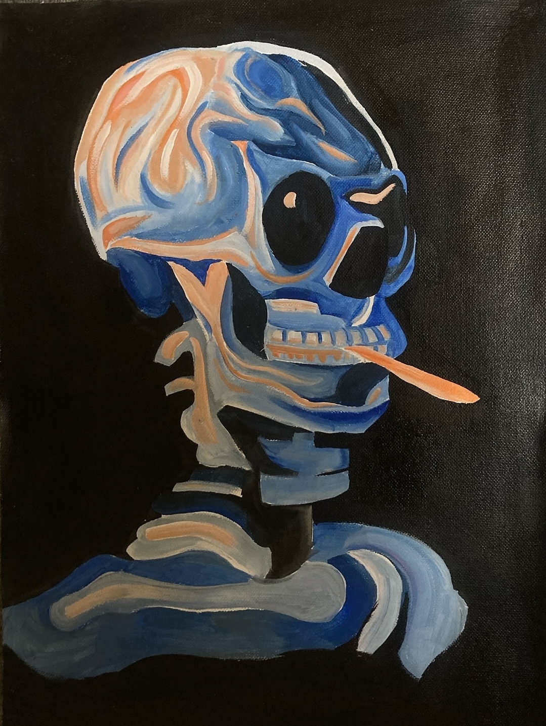 Smoking skull